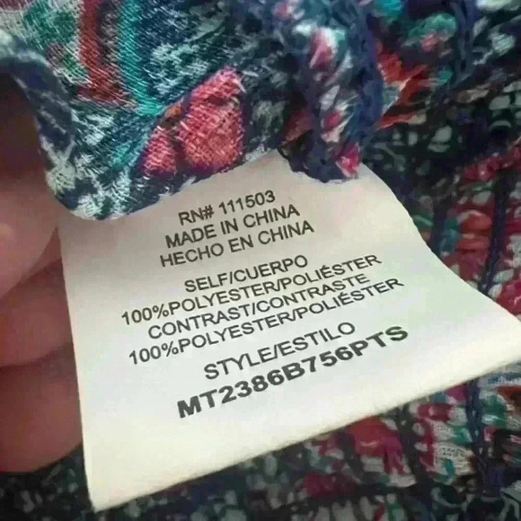 Twine & String Bohemian Flare Sleeve Crop Top‎ Size xl - Picture 5 of 5